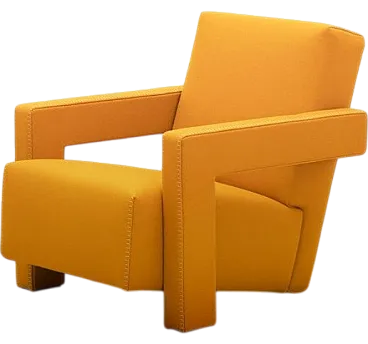 Cassina 637 Utrecht in yellow wool, 2000