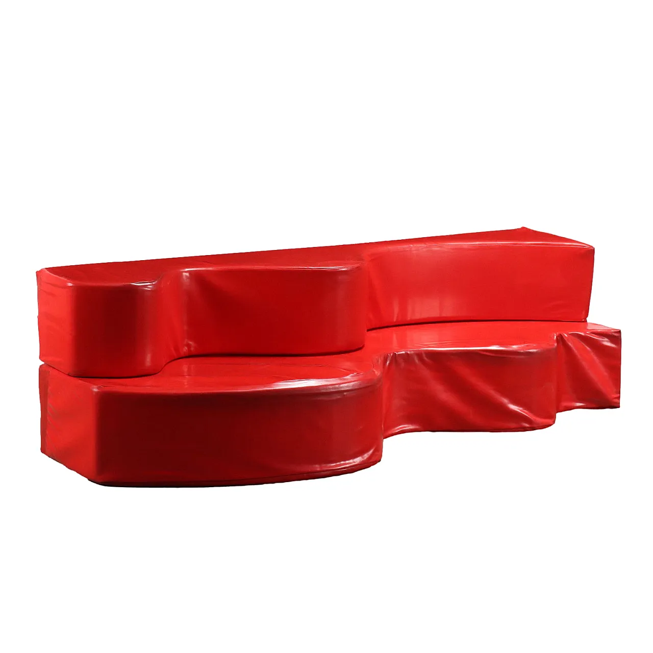 Superonda red sofa by Archizoom for Poltronova, 1970s 1