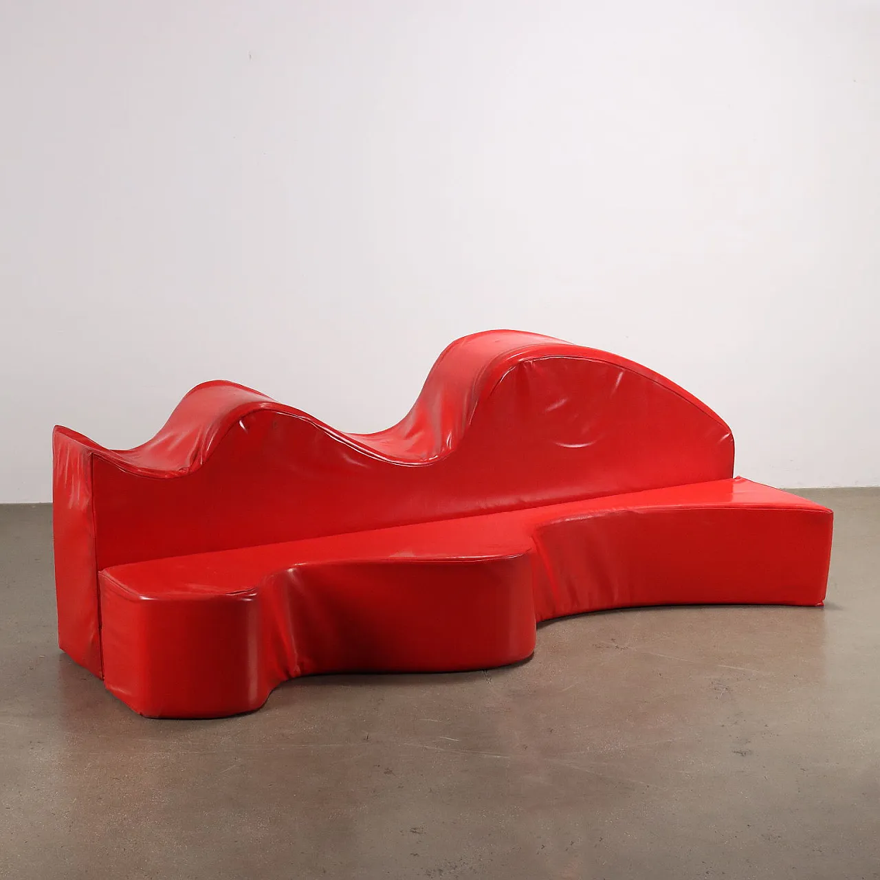 Superonda red sofa by Archizoom for Poltronova, 1970s 3