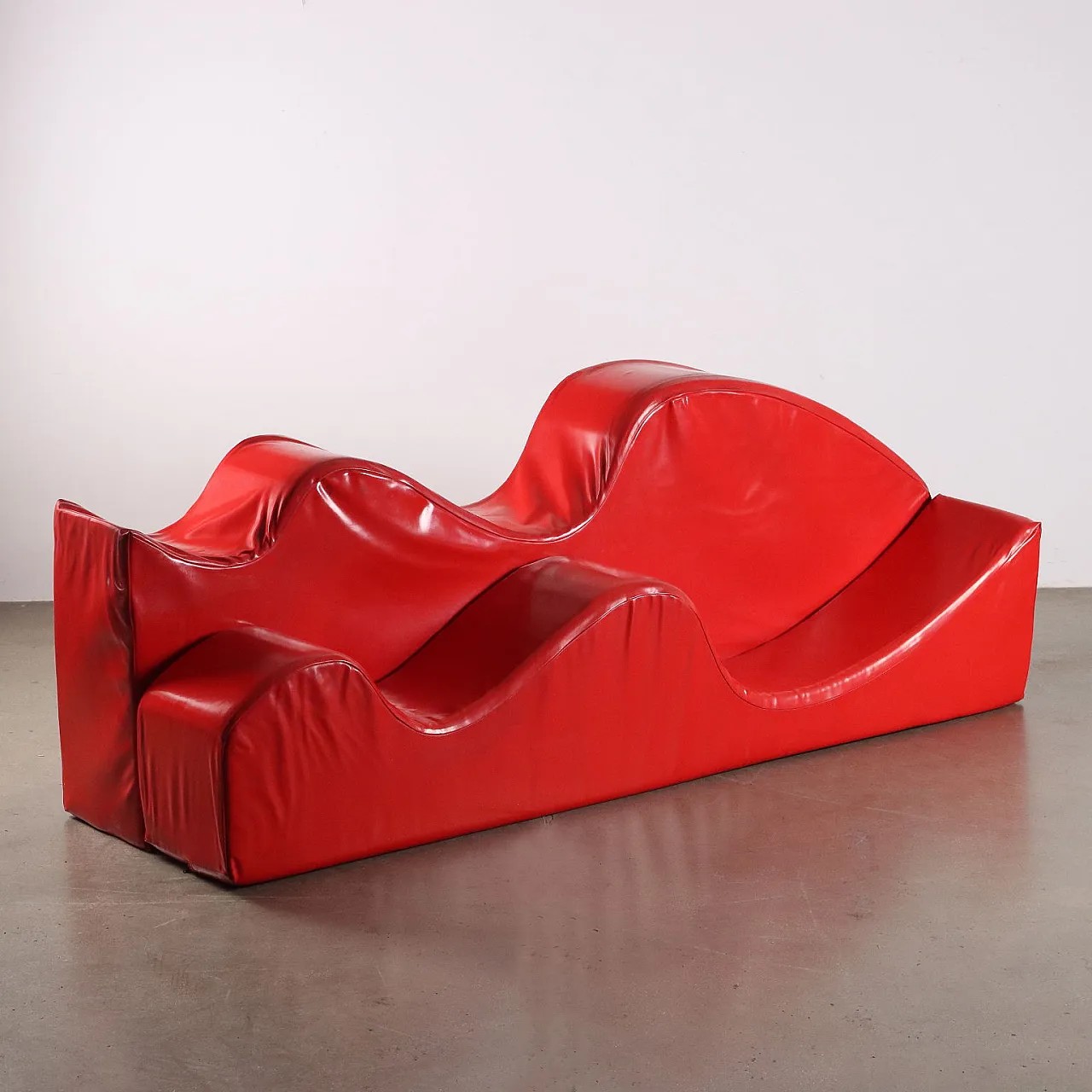 Superonda red sofa by Archizoom for Poltronova, 1970s 4