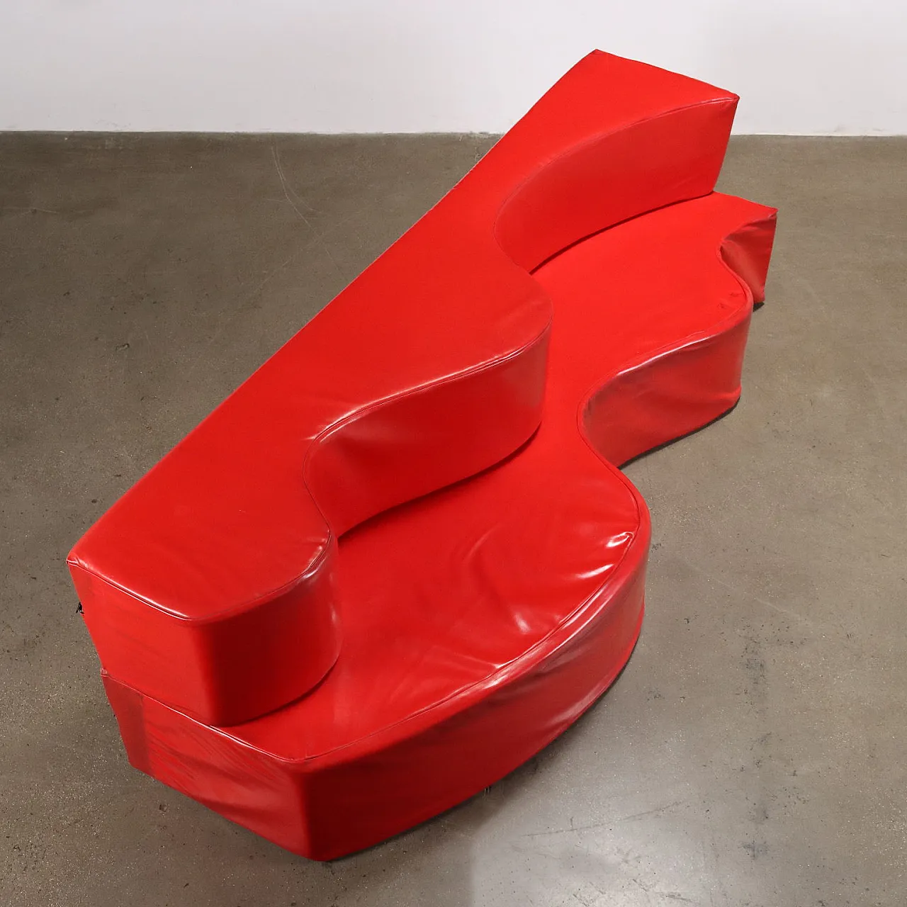 Superonda red sofa by Archizoom for Poltronova, 1970s 5