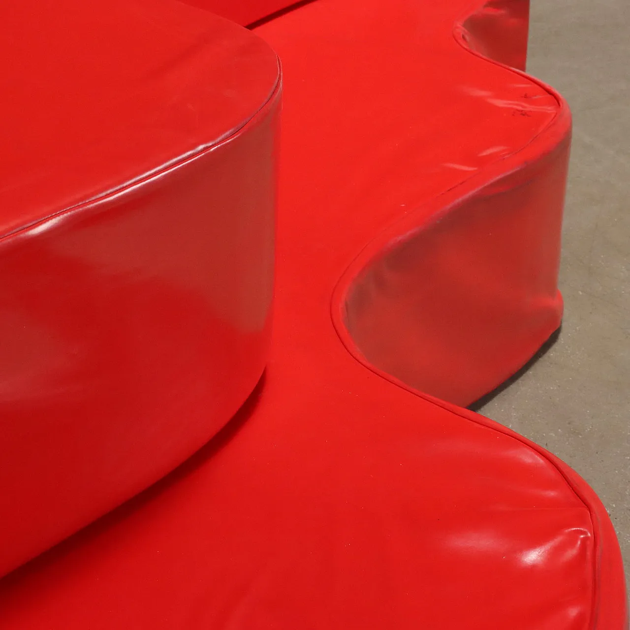 Superonda red sofa by Archizoom for Poltronova, 1970s 7