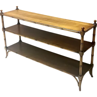 Rectangular Durmast etagere with two shelves, 50s