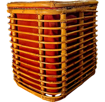 Cesto in Rattan e Bambù 1950