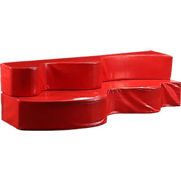 Superonda red sofa by Archizoom for Poltronova, 1970s