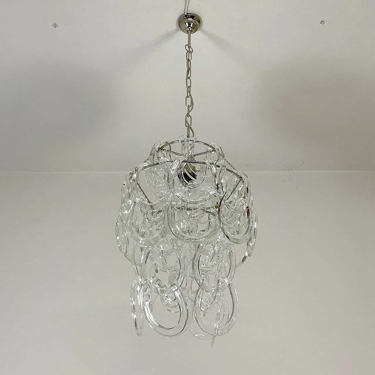 Chandelier in the Giogal Style of Mangiarotti, Murano Italy '70s 1