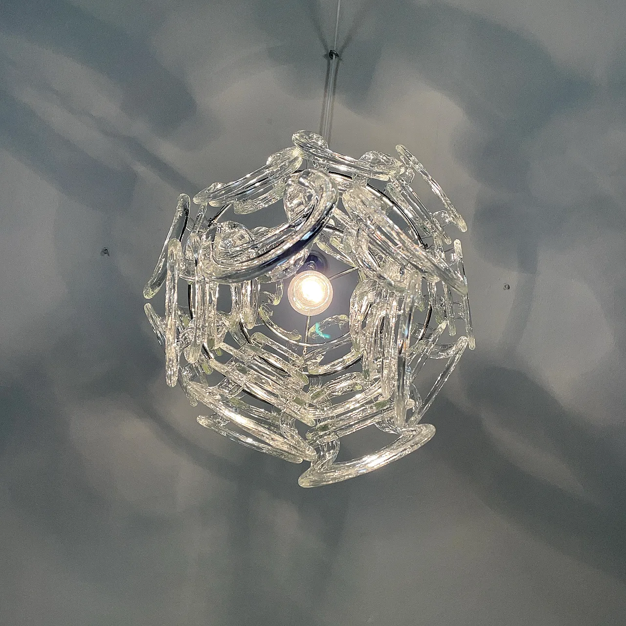 Chandelier in the Giogal Style of Mangiarotti, Murano Italy '70s 10