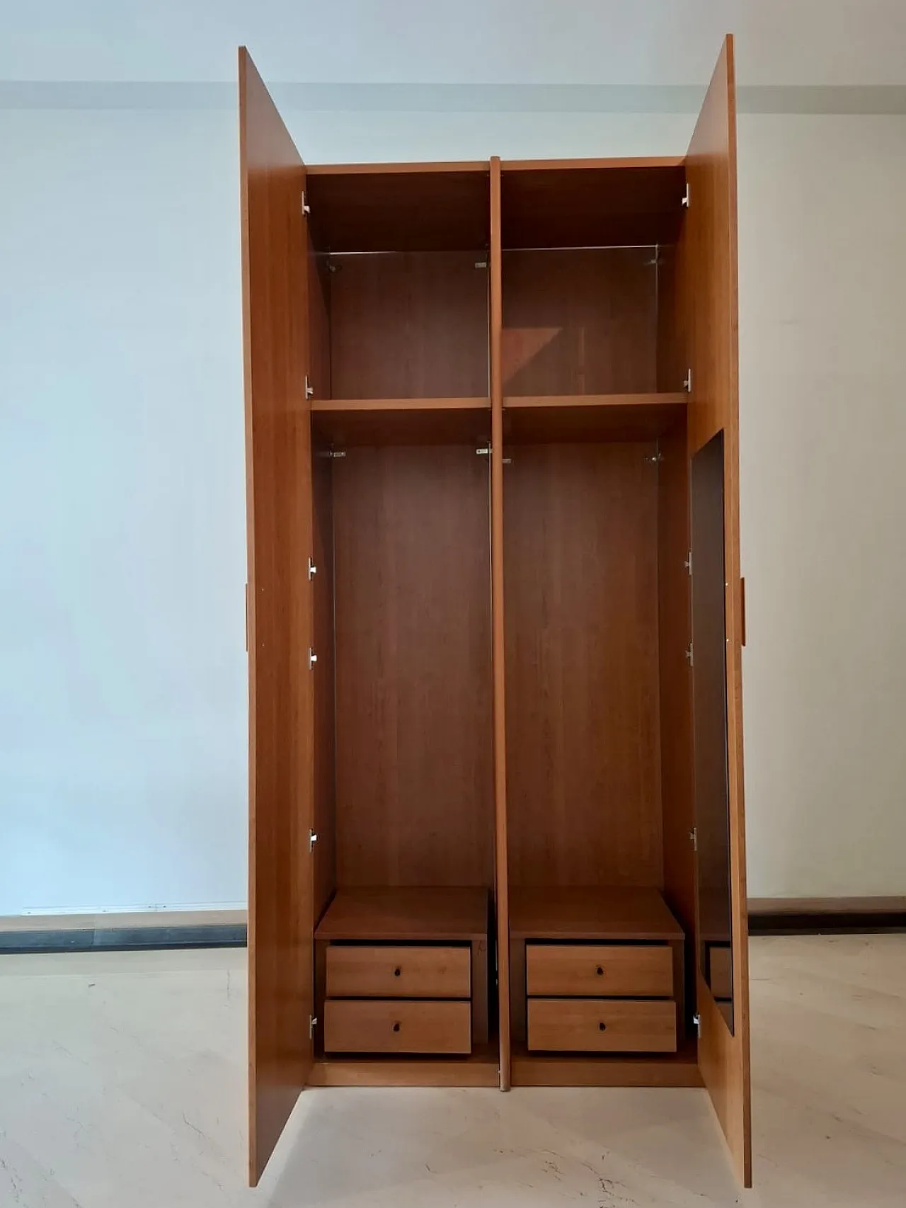 Double Anta Cherry Wardrobe with internal drawers, 2000s 2