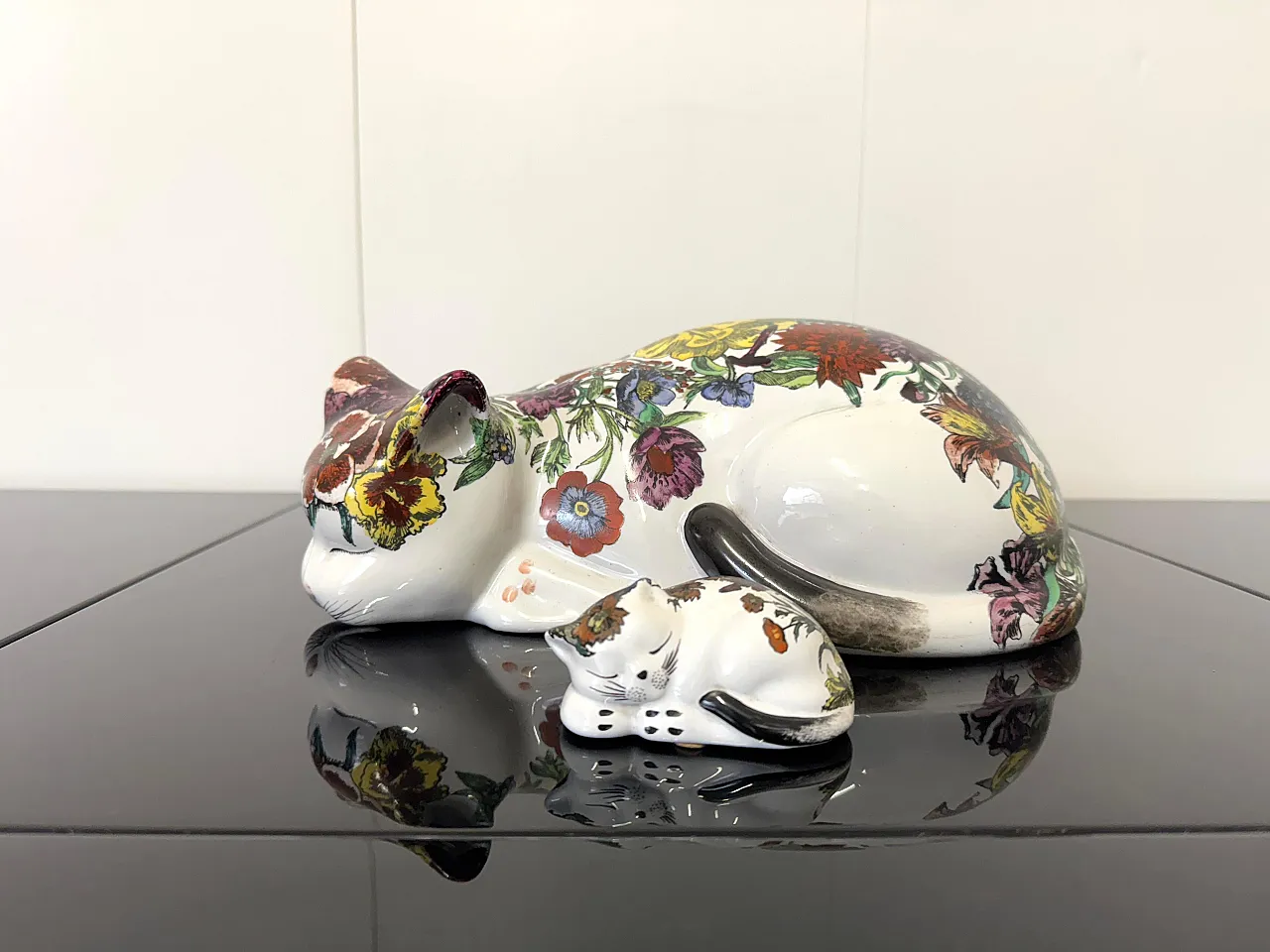 Cat and Kitten by Piero Fornasetti for Fornasetti Milan, 1960s 5