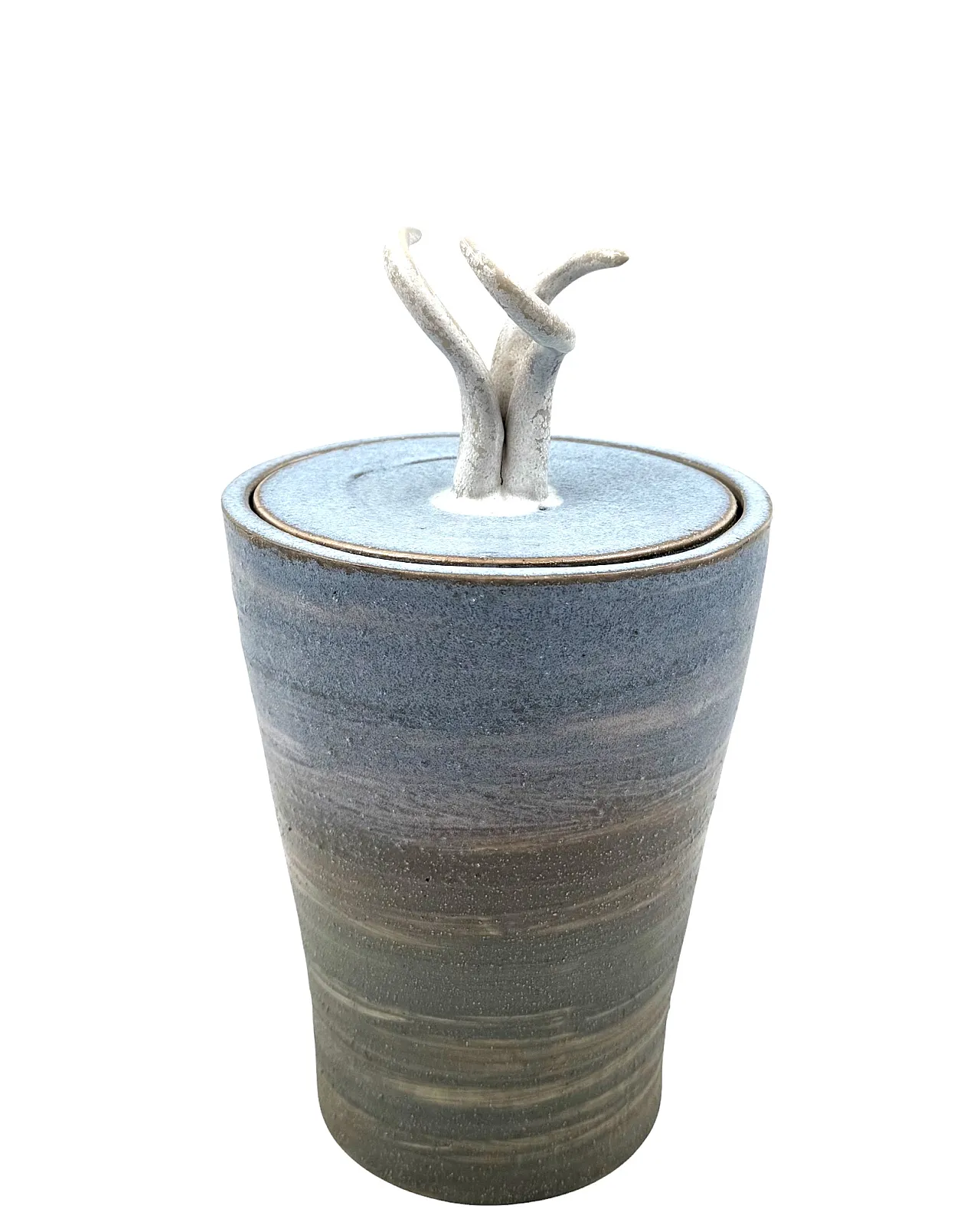 Mid-Century Modern Style Blue Artistic Ceramic Vase, Gabriele Bucci It 7