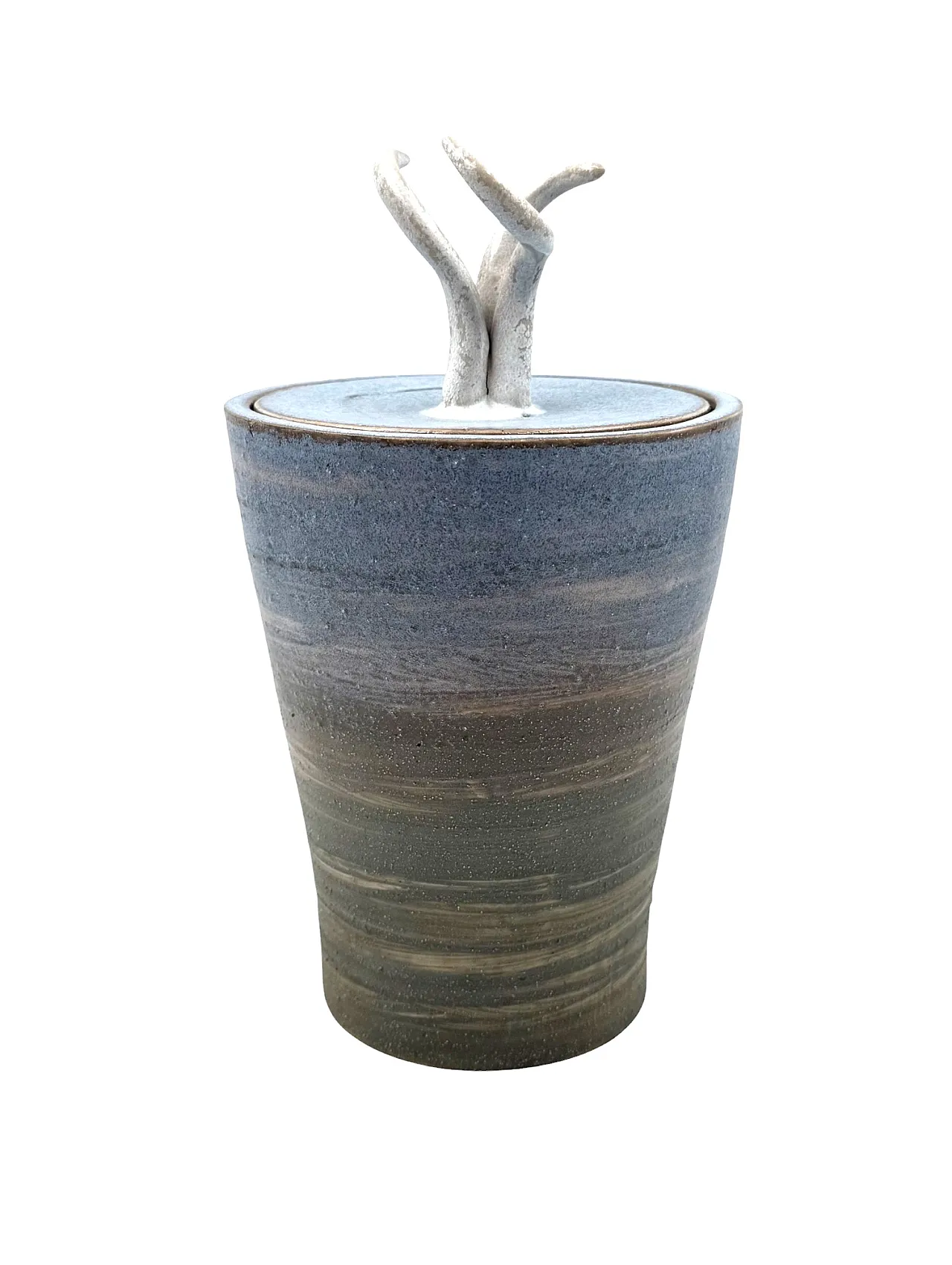 Mid-Century Modern Style Blue Artistic Ceramic Vase, Gabriele Bucci It 8