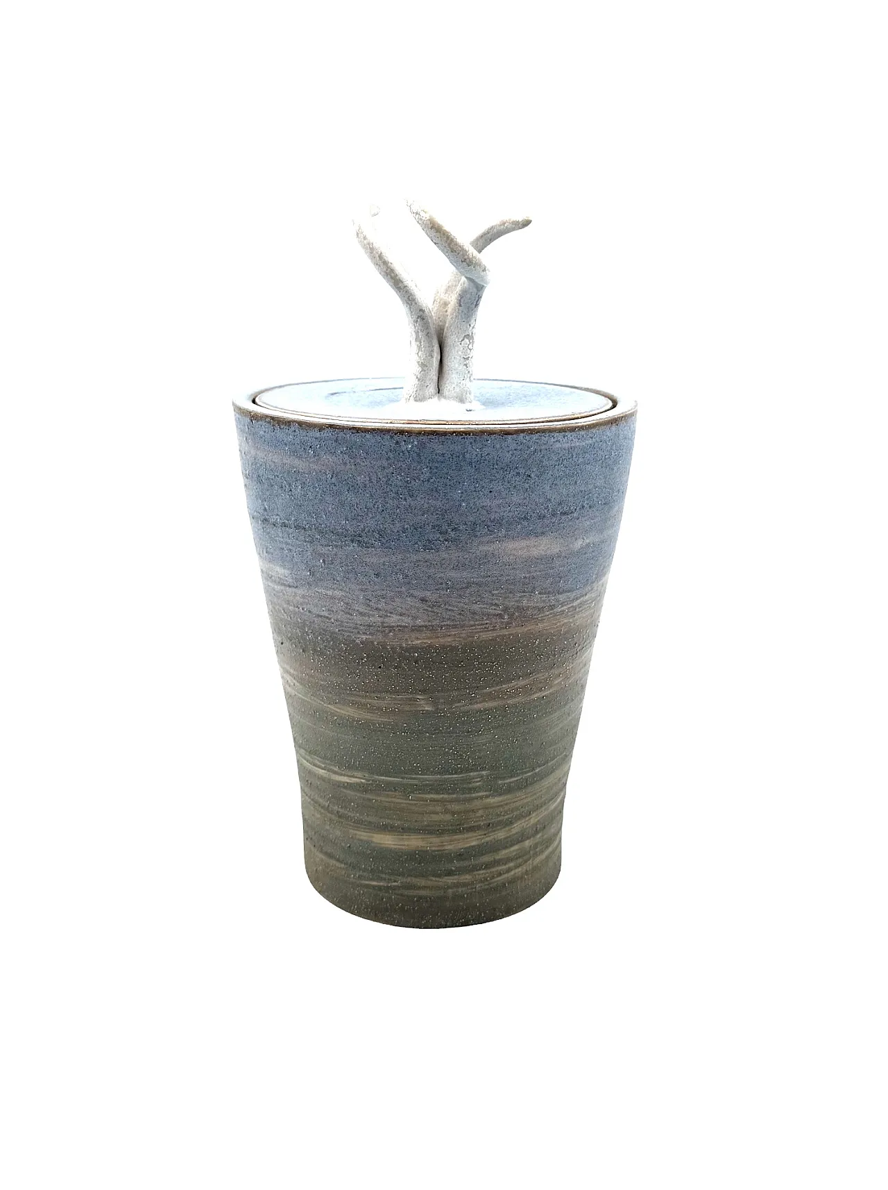 Mid-Century Modern Style Blue Artistic Ceramic Vase, Gabriele Bucci It 9