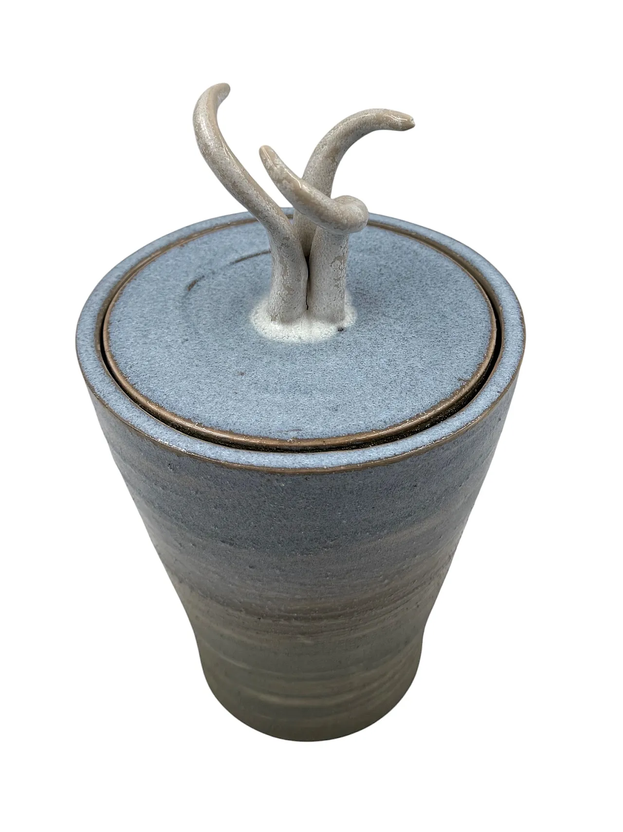 Mid-Century Modern Style Blue Artistic Ceramic Vase, Gabriele Bucci It 10