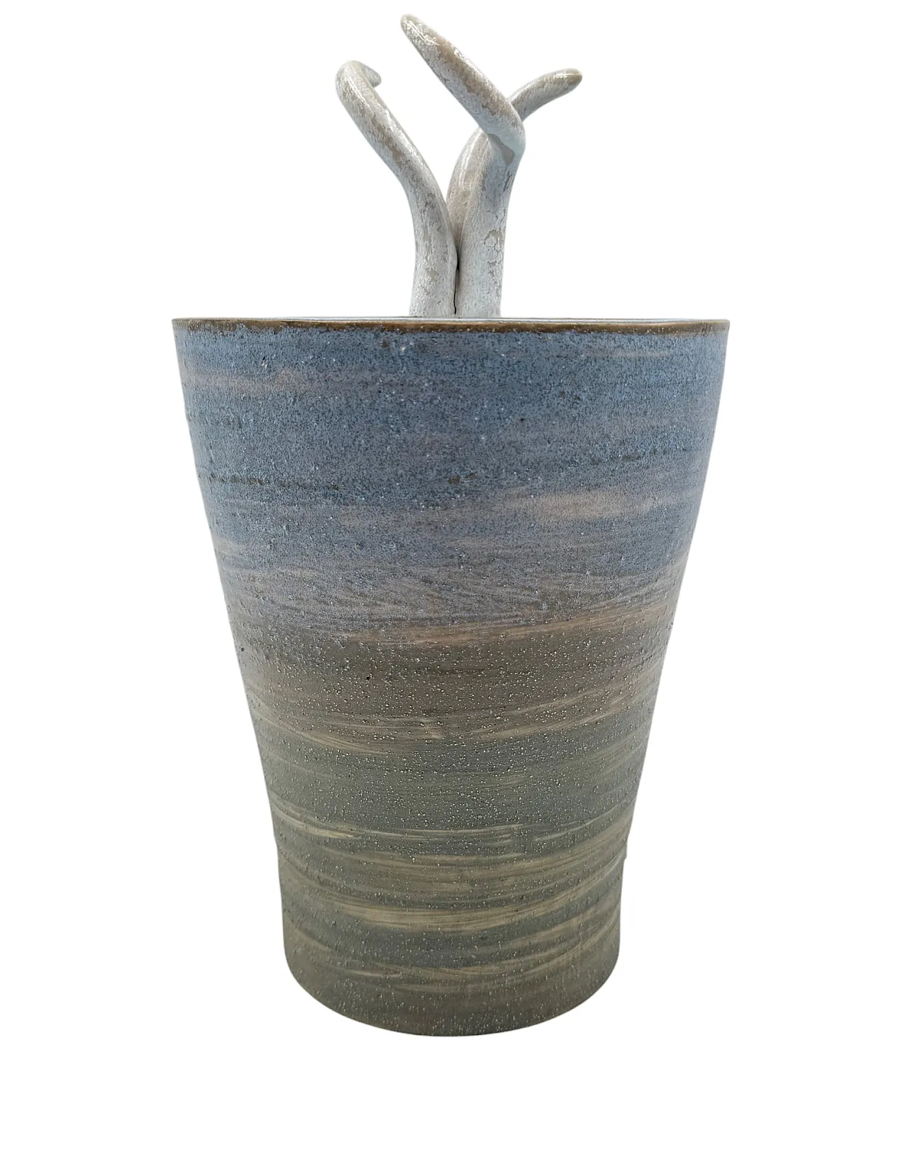 Vaso in ceramica artistica blu in stile moderno, Gabriele Bucci, 2000 11