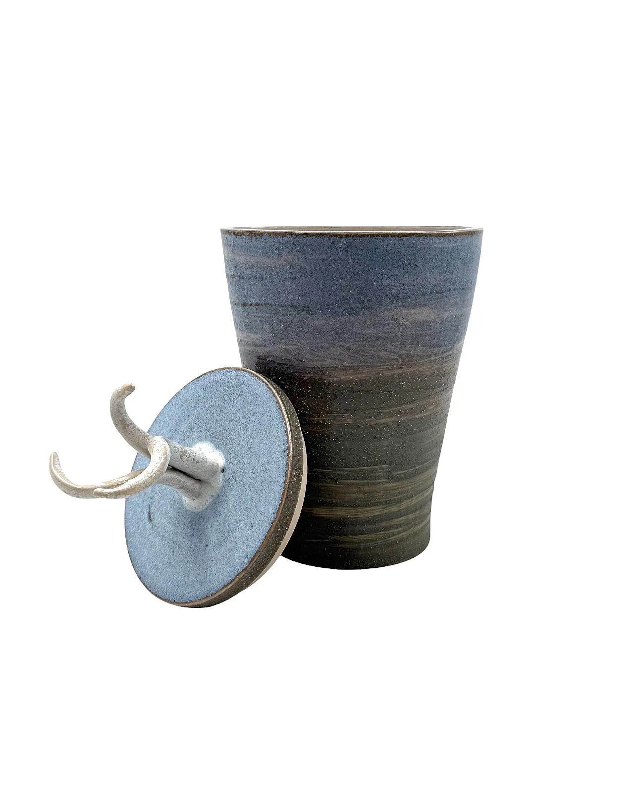 Vaso in ceramica artistica blu in stile moderno, Gabriele Bucci, 2000 12