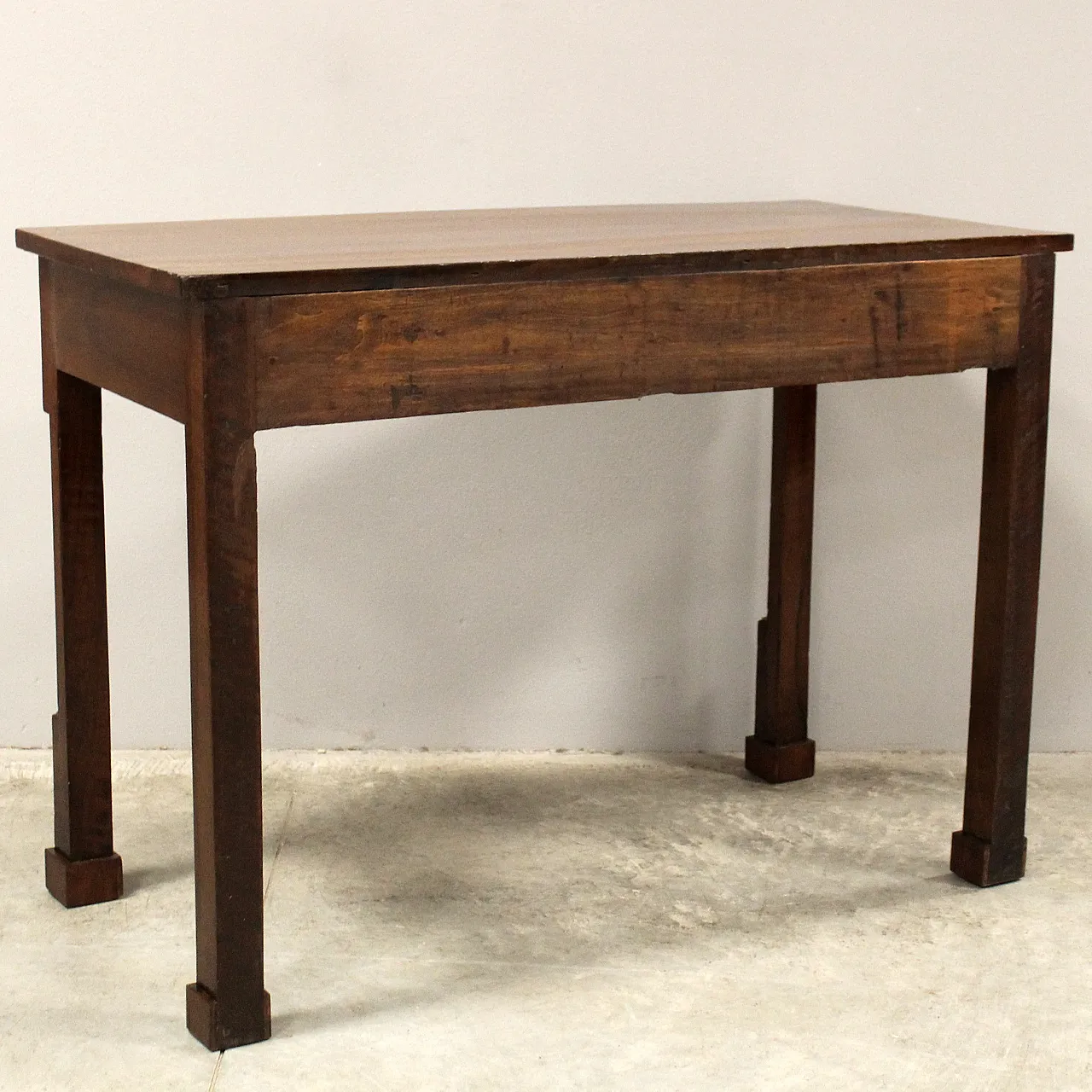 Empire console table desk in walnut, 19th century 11