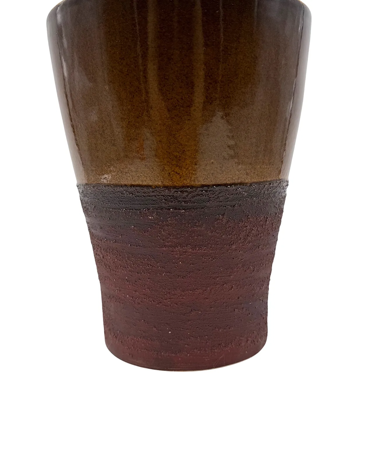 Mid-century style brown ceramic vase, Gabriele Bucci, 2000s 10