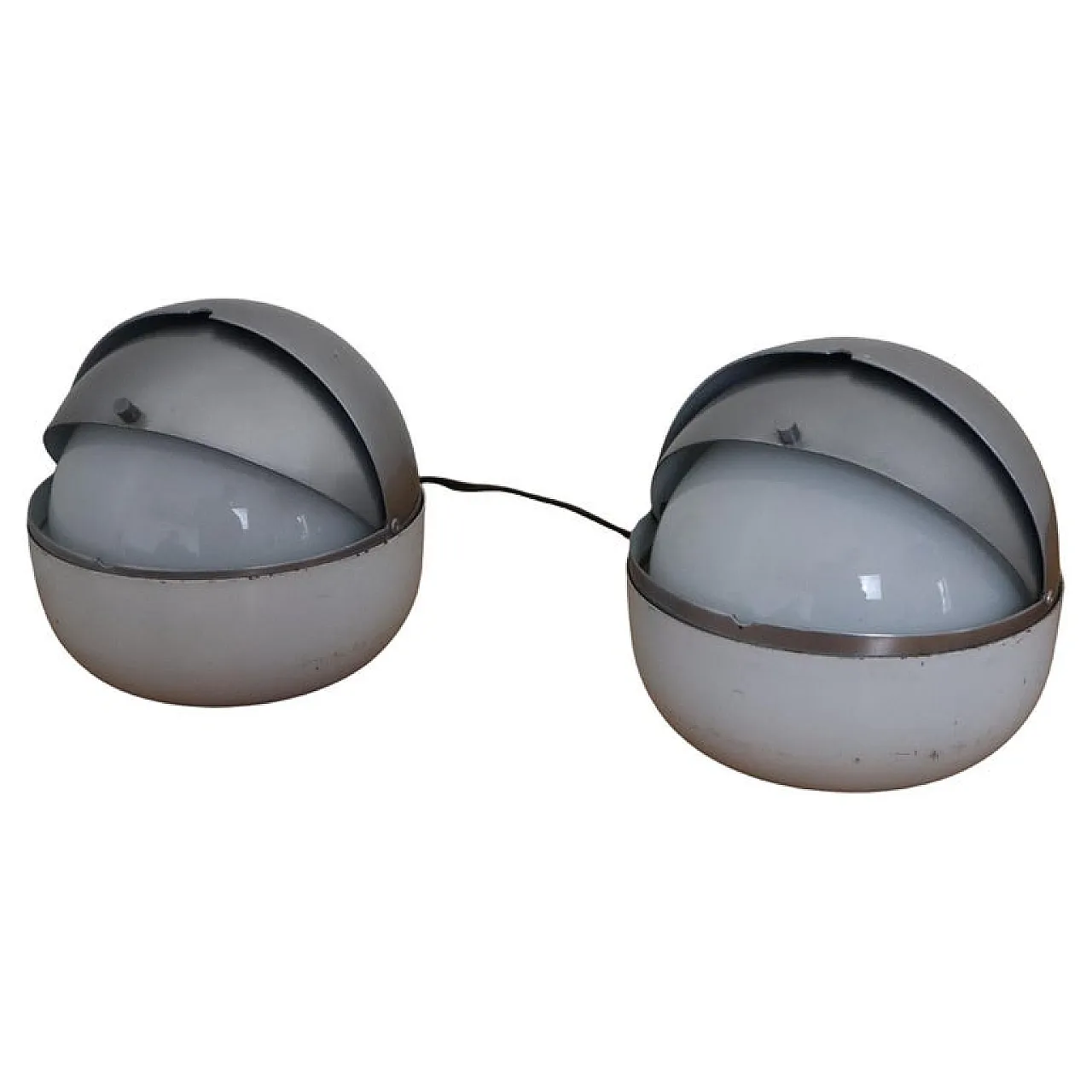 Pair of space Age by Lamperti lamps, Italy, 60s 18