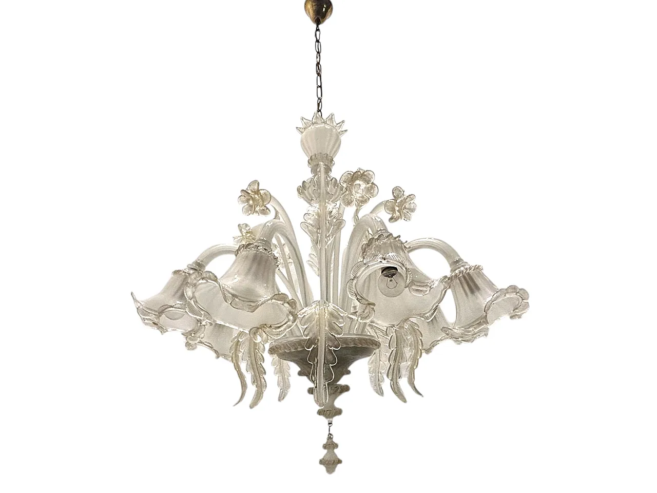 Large Venetian Murano Glass Chandelier, 1960s 7