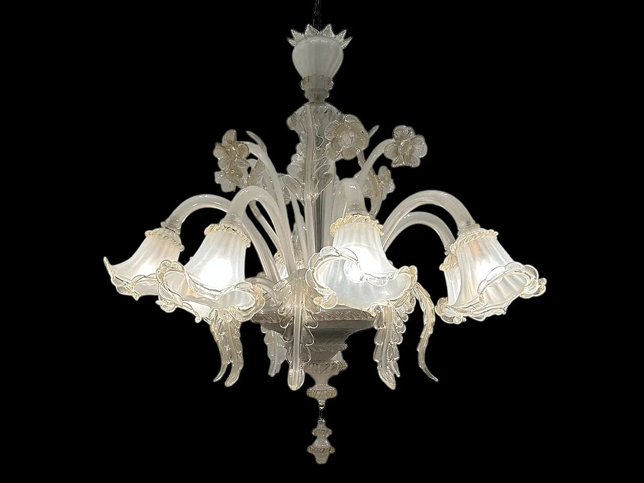 Large Venetian Murano Glass Chandelier, 1960s 17