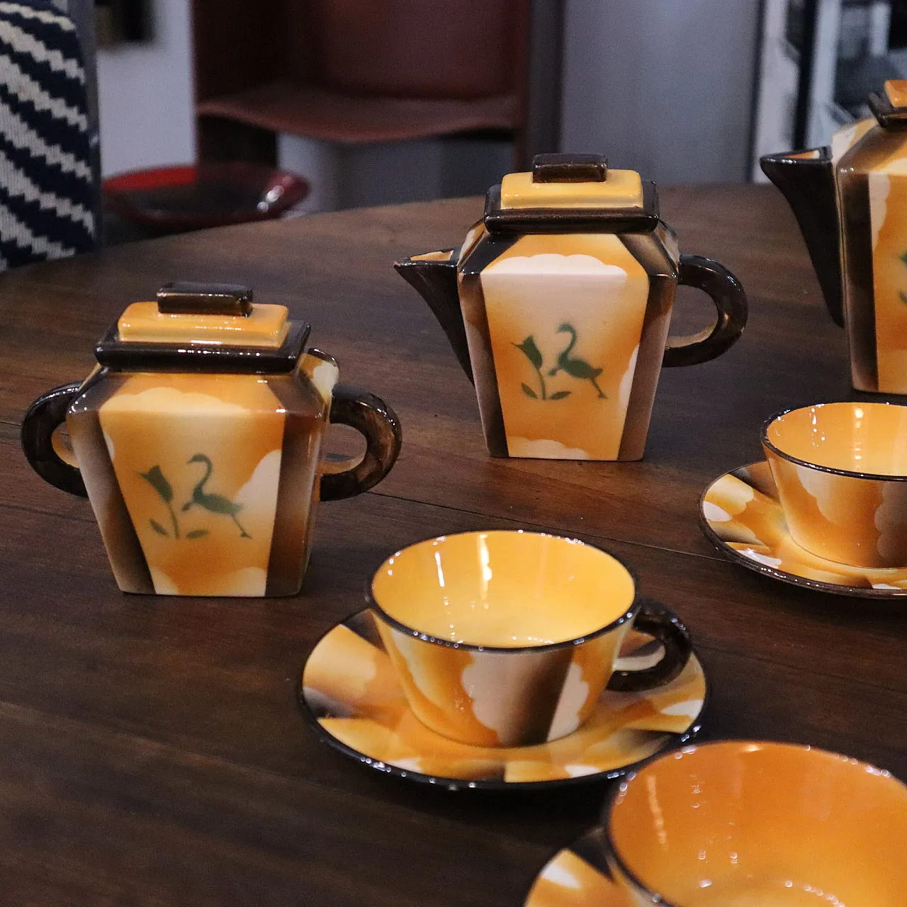 Servizio da caffè Art Deco ceramica Carraresi Lucchesi, anni '30 9