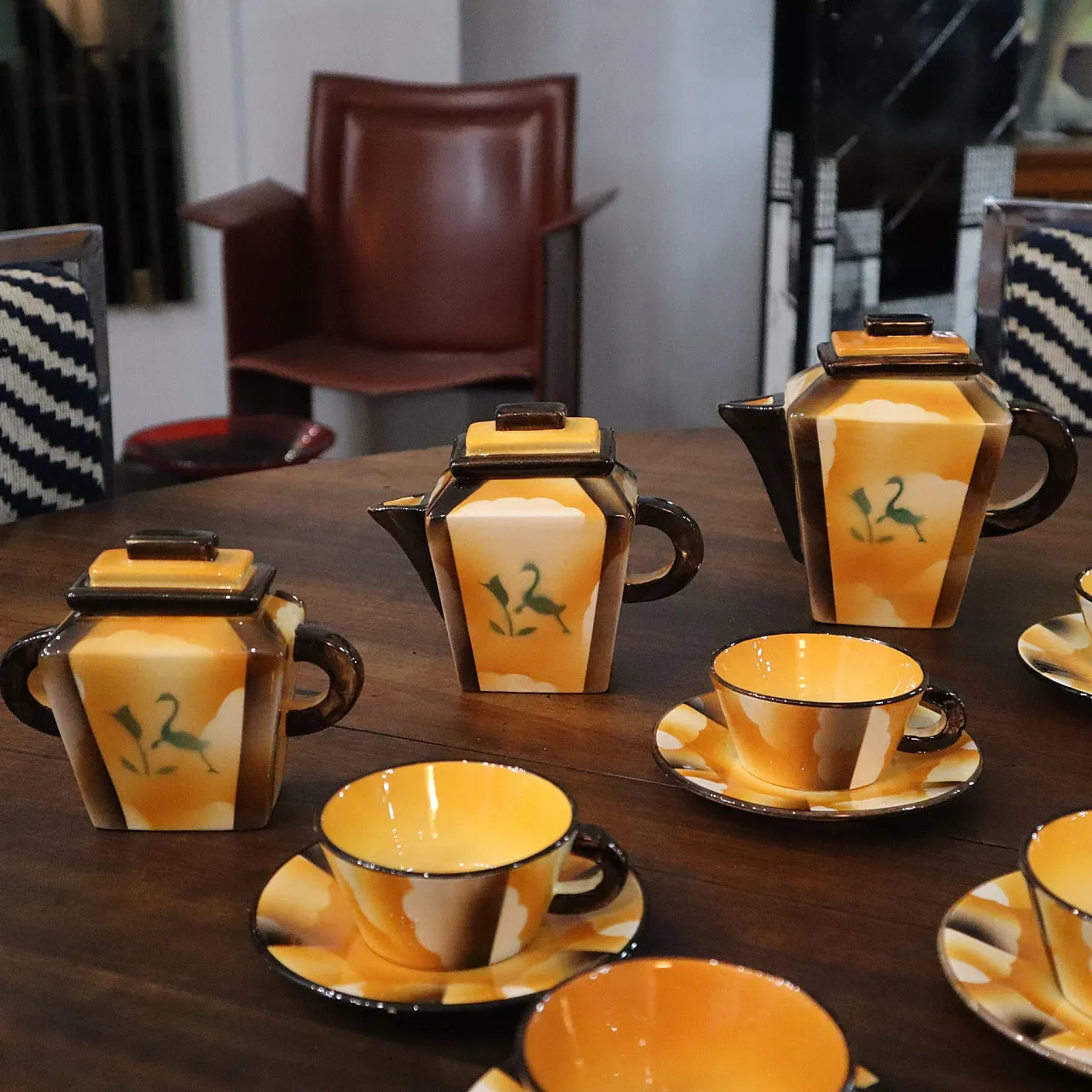 Servizio da caffè Art Deco ceramica Carraresi Lucchesi, anni '30 10