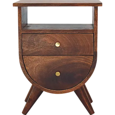 Bedside table Solid Mango Wood Chestnut, 2000