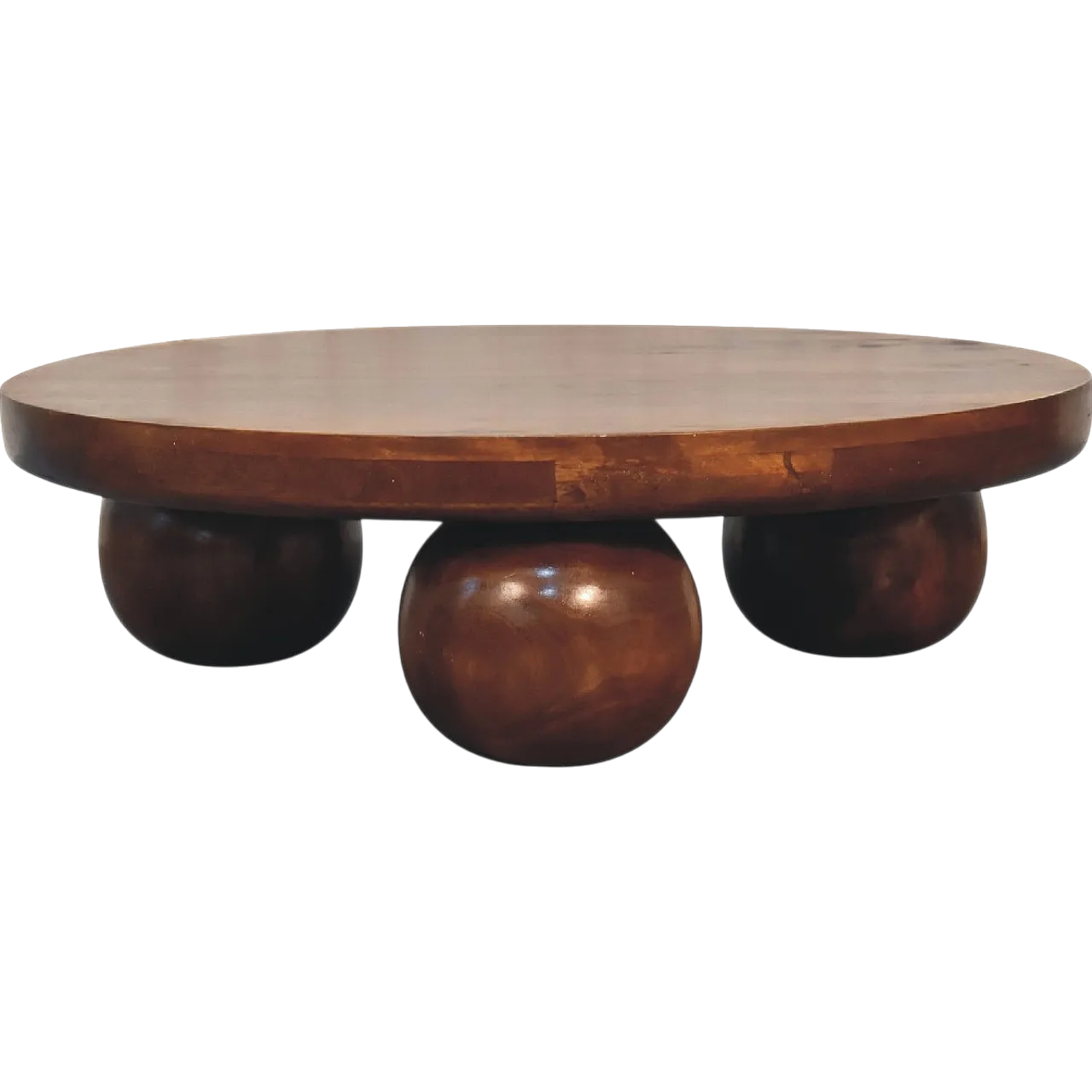 Ball Table Central A Solid Mango Wood Chestnut, 2000 12