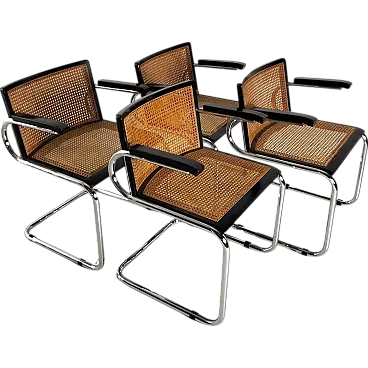 4 chairs in Luigi Saccardo style for Armet, 70s