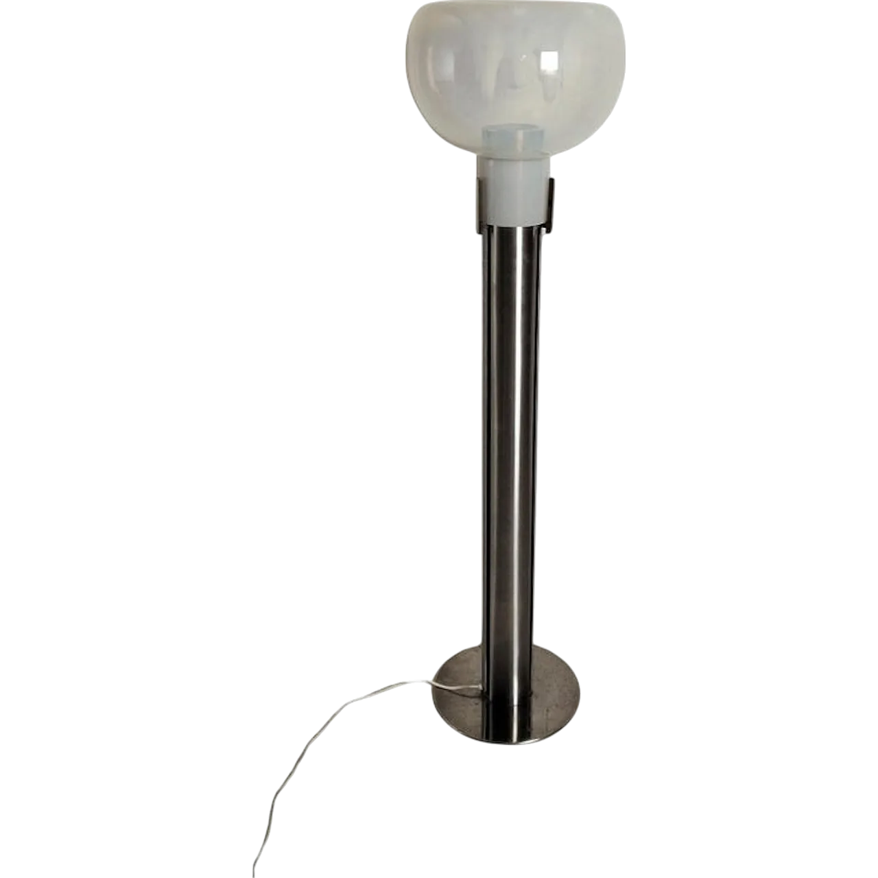 Glass and aluminium floor lamp by Tony Zuccheri for Mazzega, 1970s 13