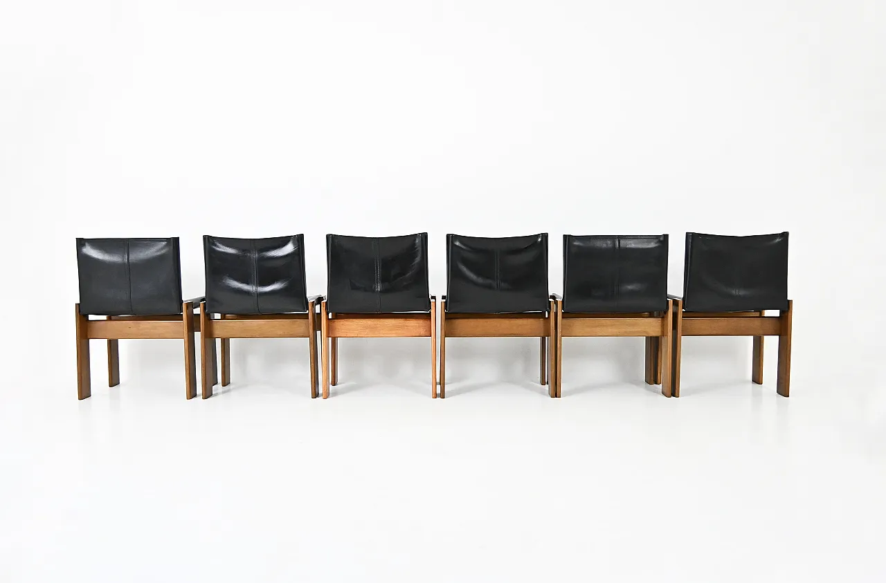 6 Monk chairs by Afra & Tobia Scarpa for Molteni, 1970s 5