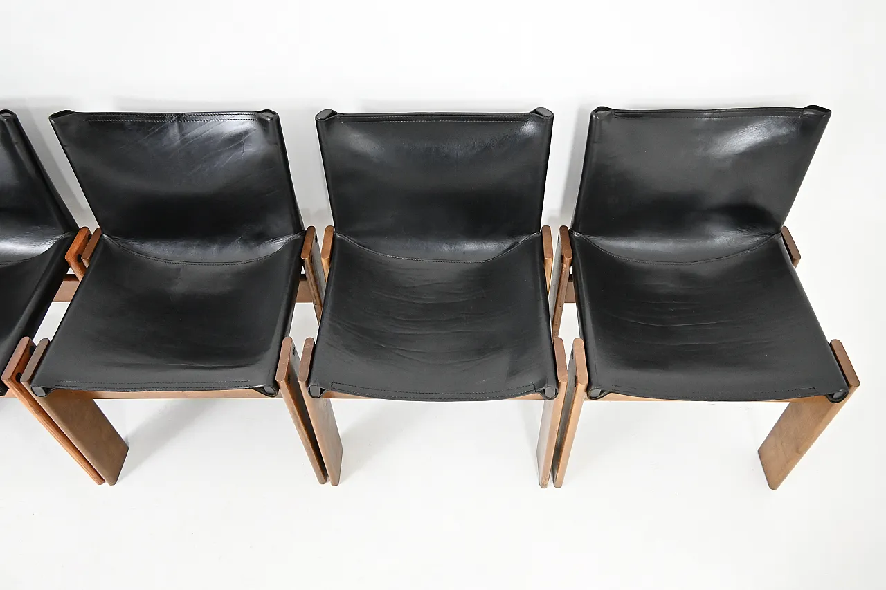 6 Monk chairs by Afra & Tobia Scarpa for Molteni, 1970s 8