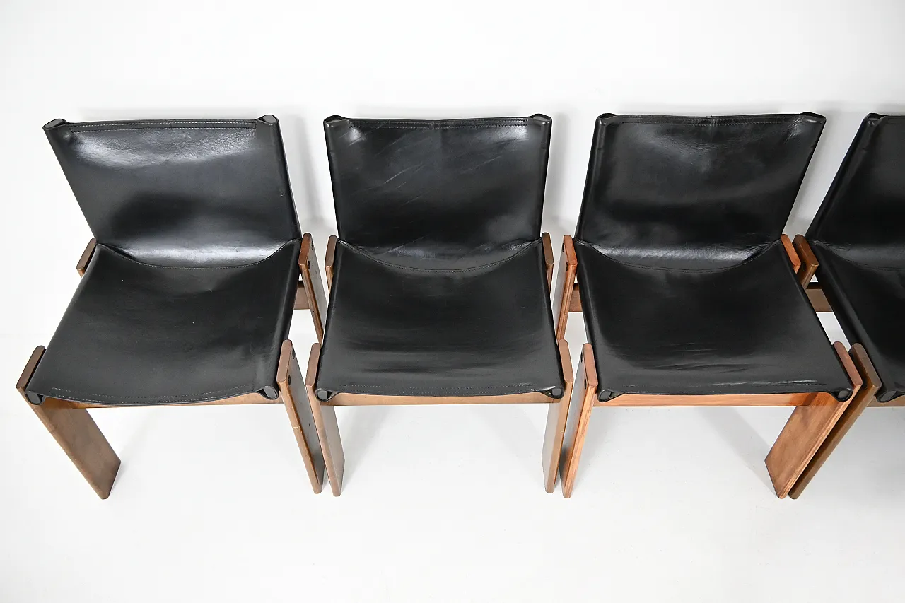 6 Monk chairs by Afra & Tobia Scarpa for Molteni, 1970s 9