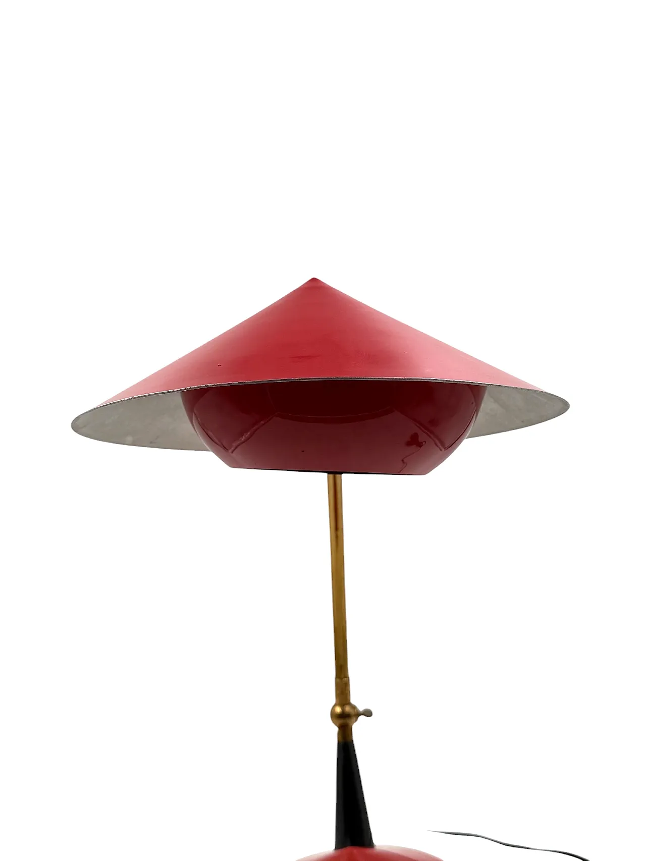 Mid century red desk Lamp, Stilux Milan Italy 1960 ca. 9