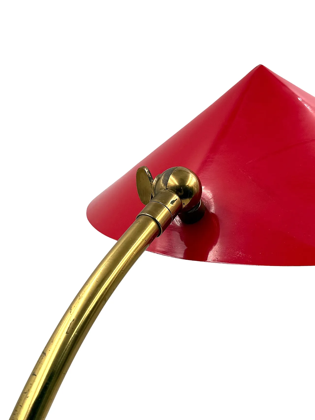 Mid century red desk Lamp, Stilux Milan Italy 1960 ca. 12