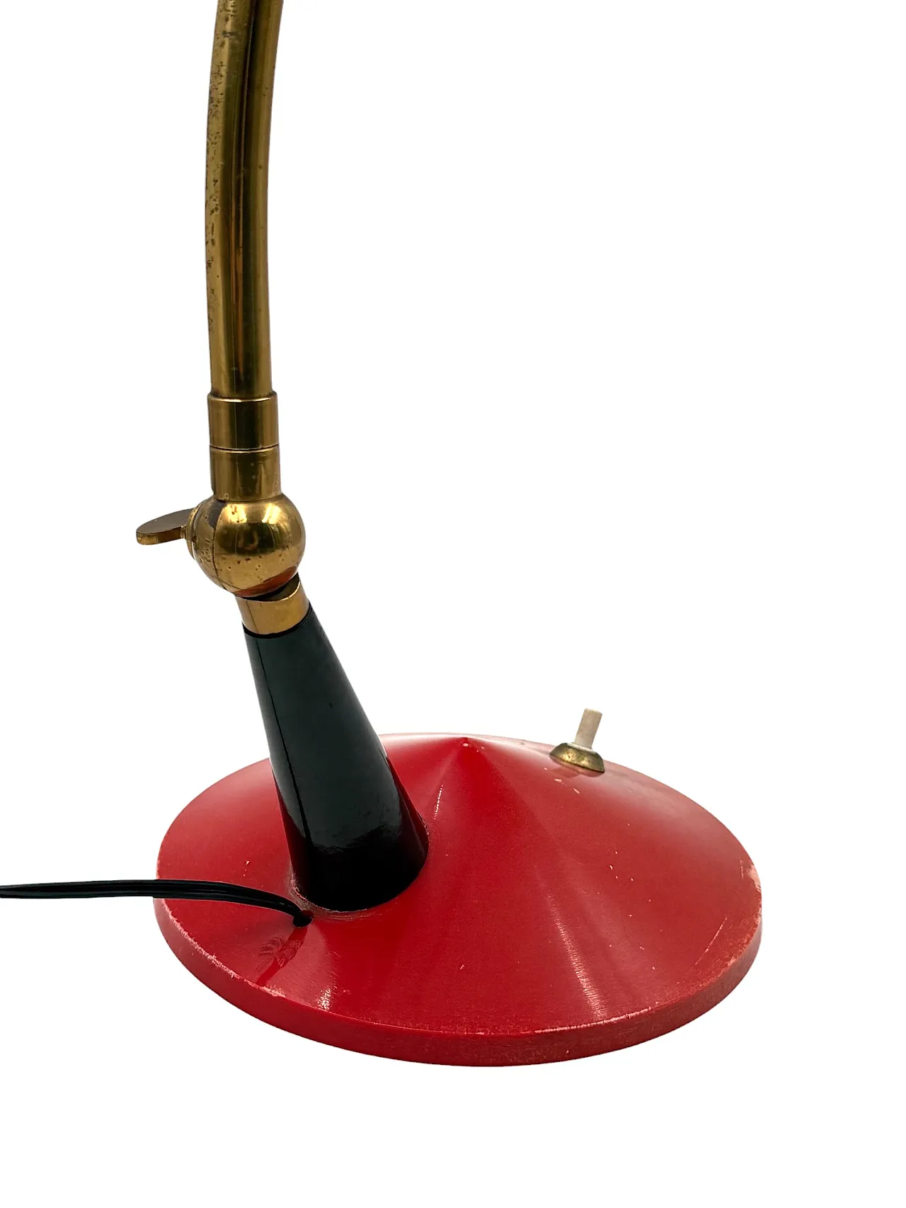 Mid century red desk Lamp, Stilux Milan Italy 1960 ca. 13