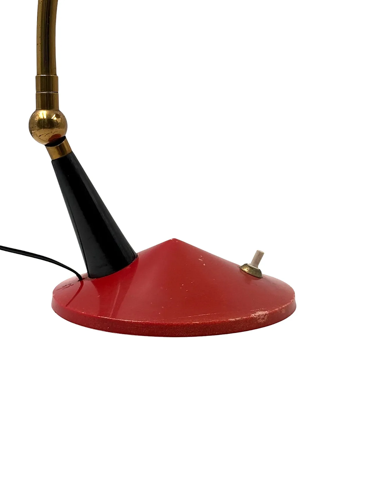 Mid century red desk Lamp, Stilux Milan Italy 1960 ca. 15