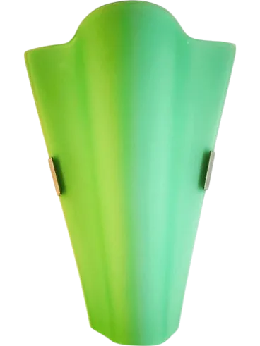 Fabbian green wall light by F. Fabbian, 1990s