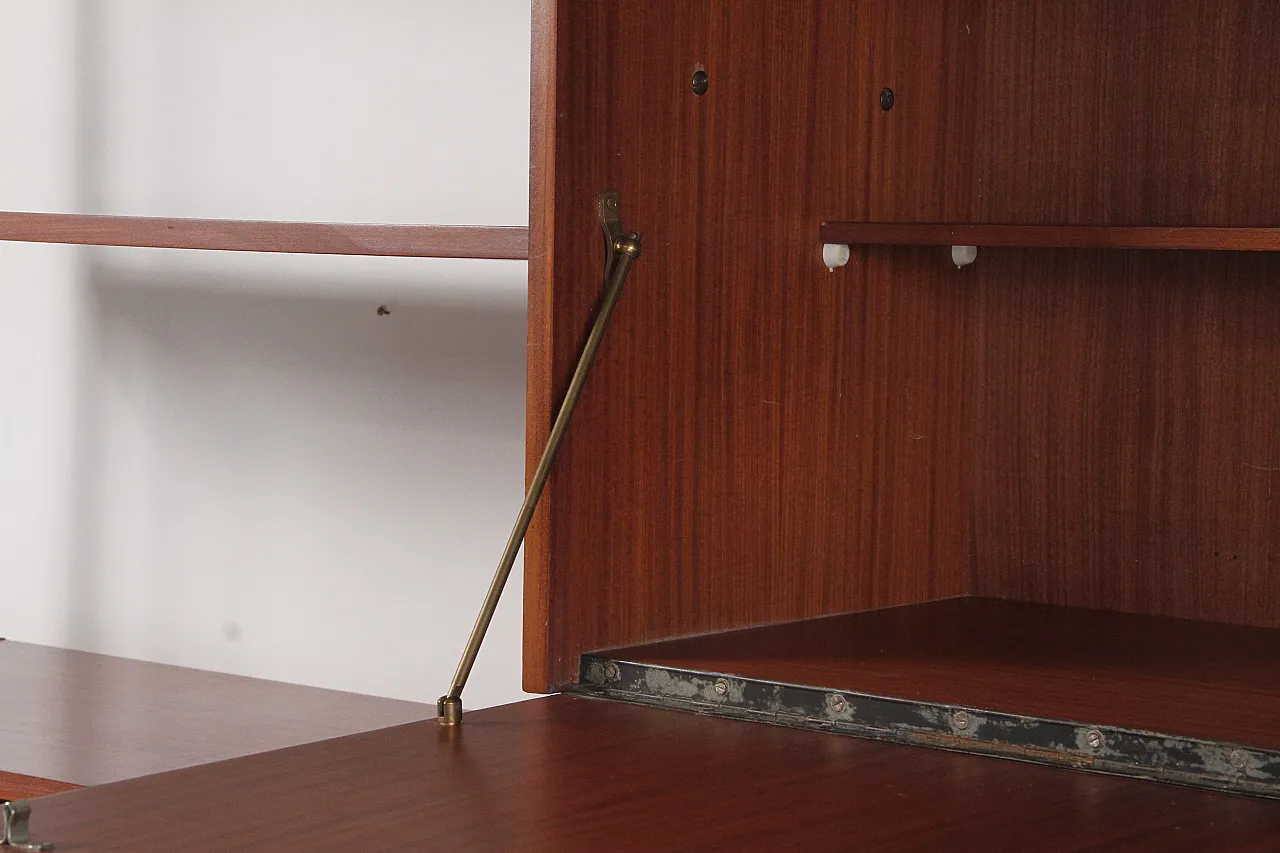 Teak bookcase with iron uprights, 1960s 3