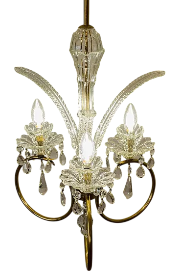 Chandelier in Murano glass, 1950s