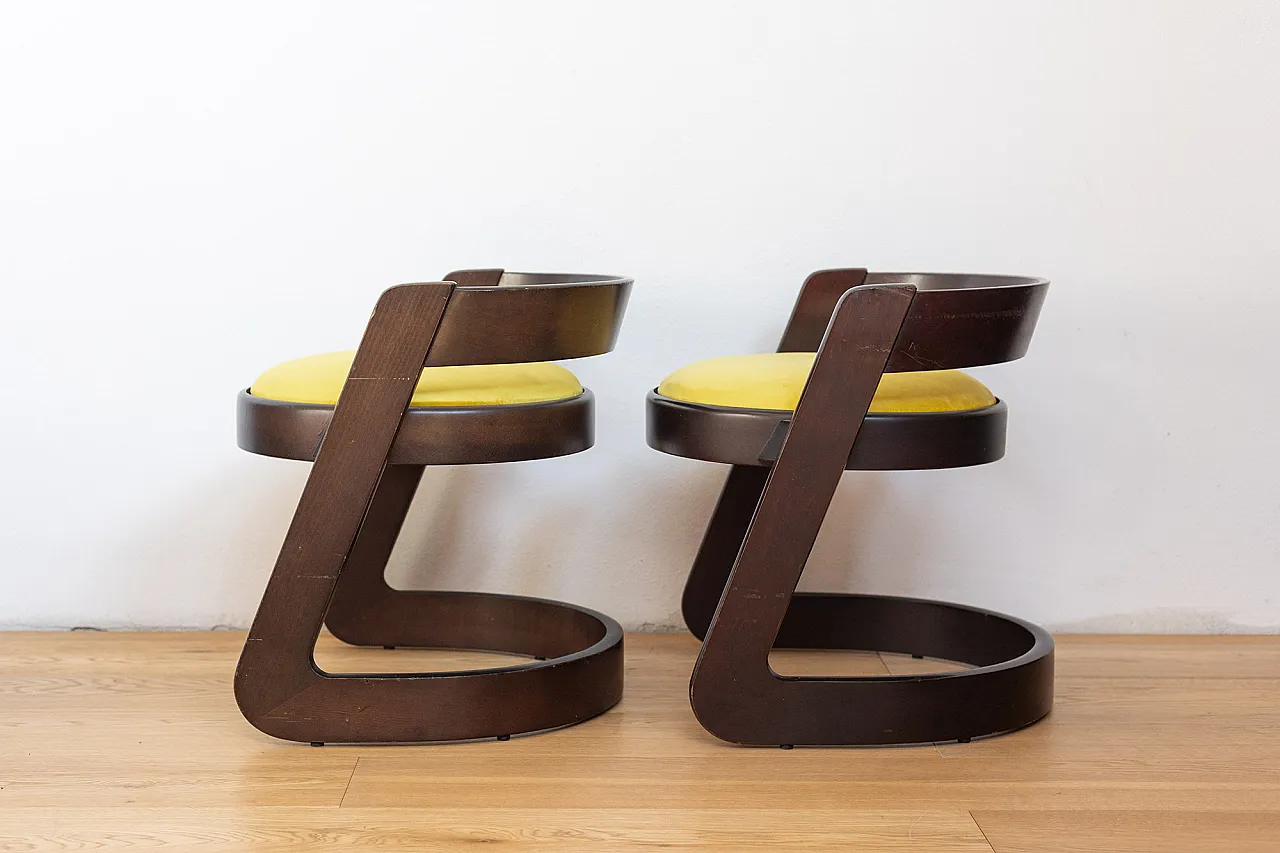 Pair of Willy Rizzo chairs for Mario Sabot, 70s 3