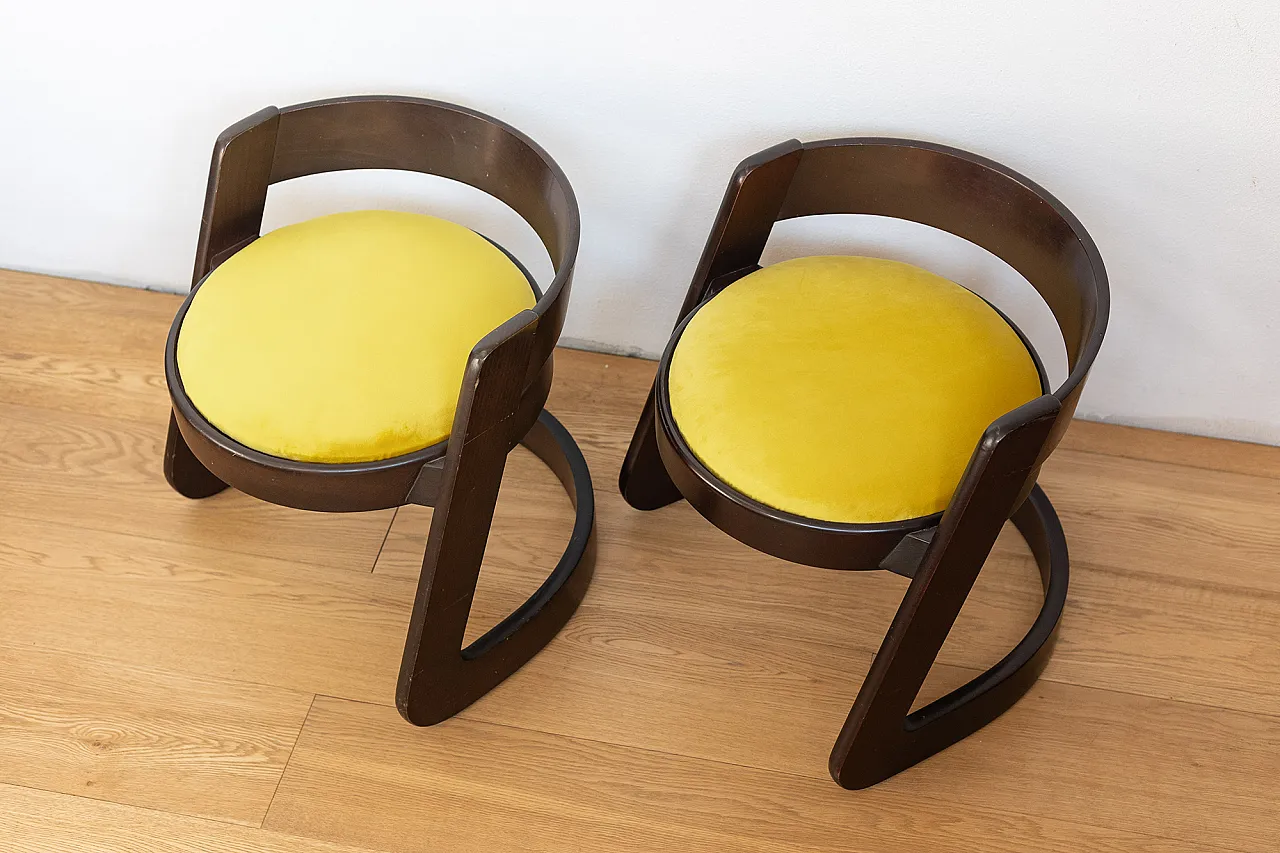 Pair of Willy Rizzo chairs for Mario Sabot, 70s 7