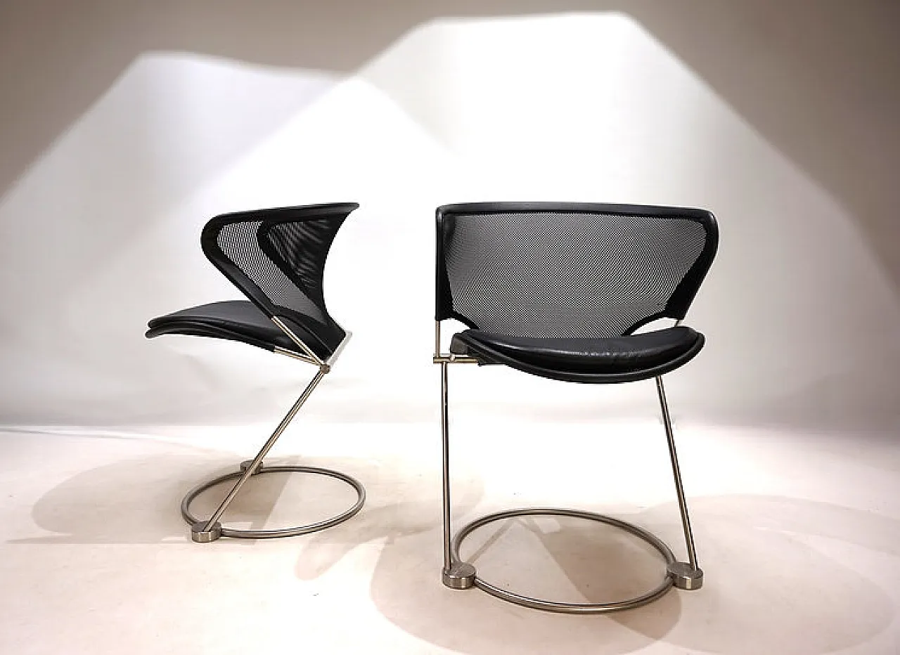 Pair of Nuvola chairs by Herbert Ohl, 1980s 4