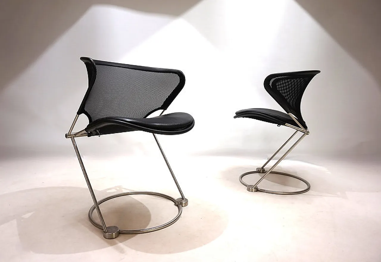 Pair of Nuvola chairs by Herbert Ohl, 1980s 5