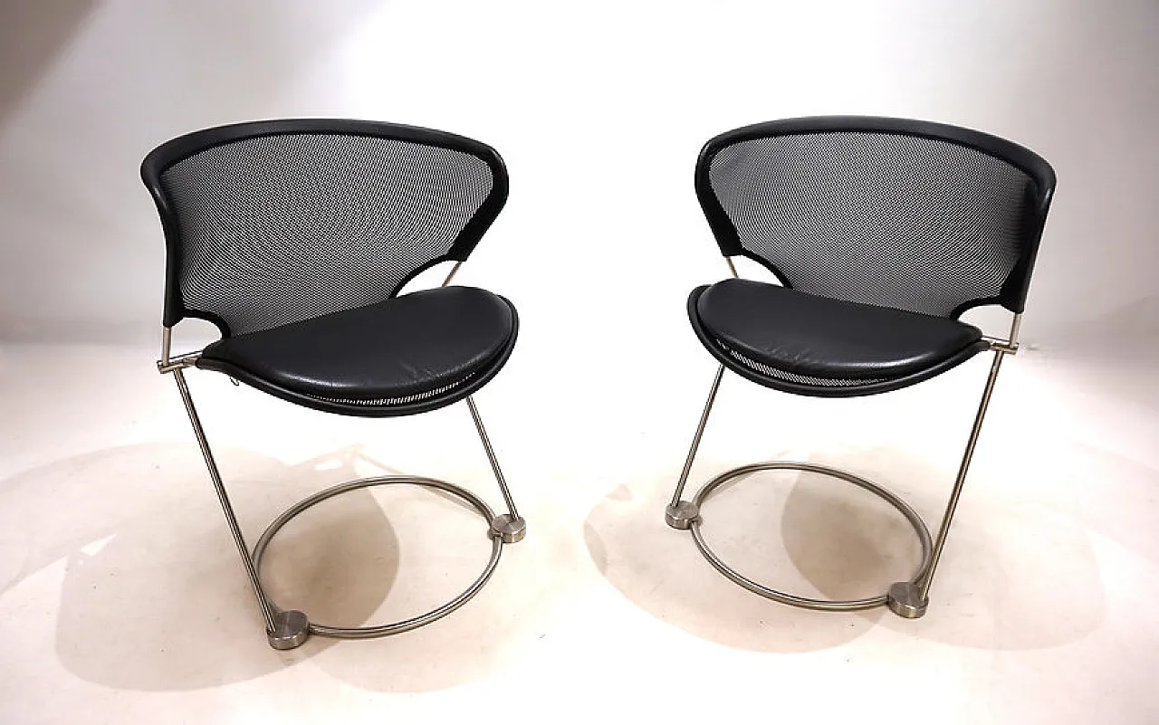 Pair of Nuvola chairs by Herbert Ohl, 1980s 12