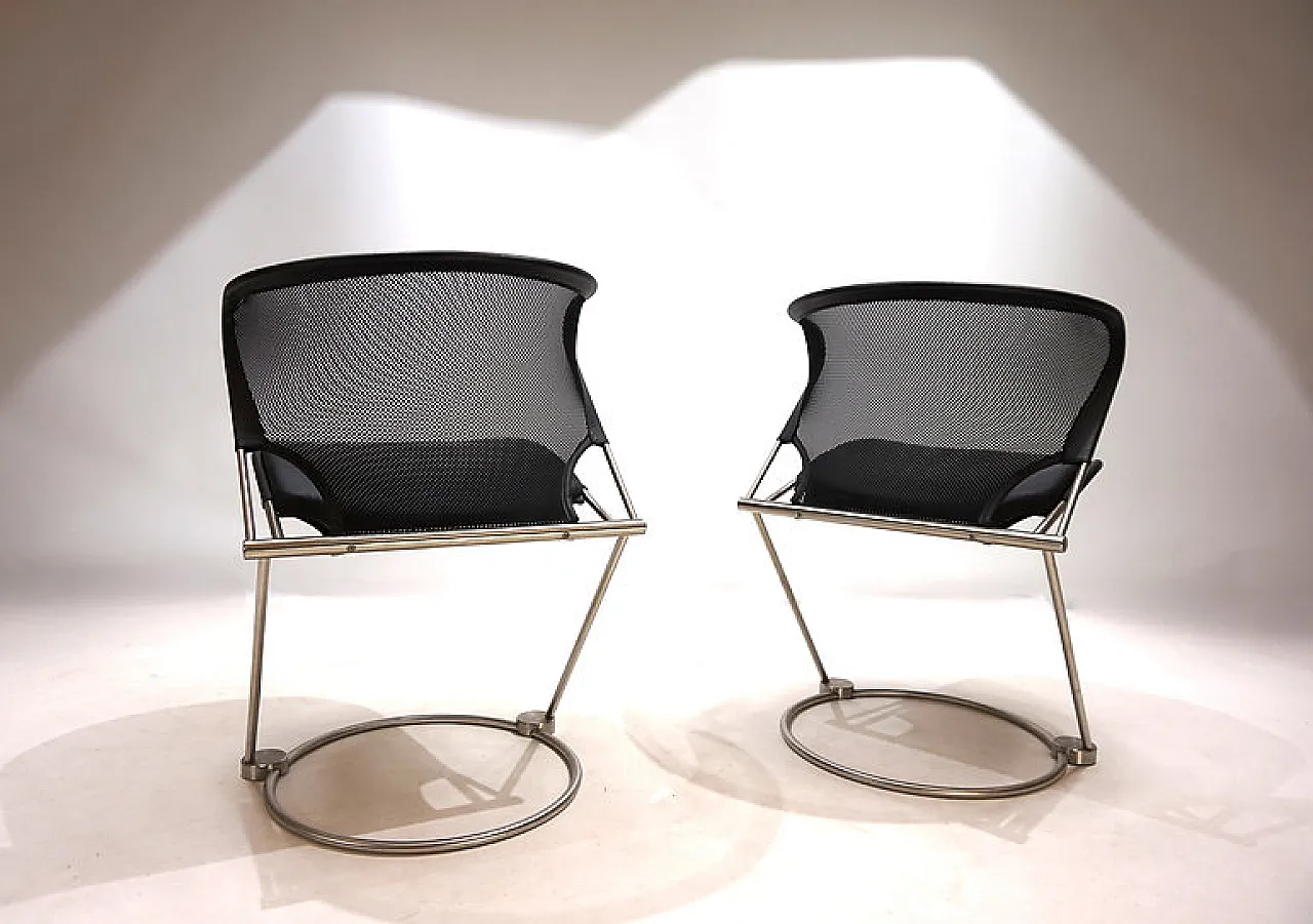 Pair of Nuvola chairs by Herbert Ohl, 1980s 15