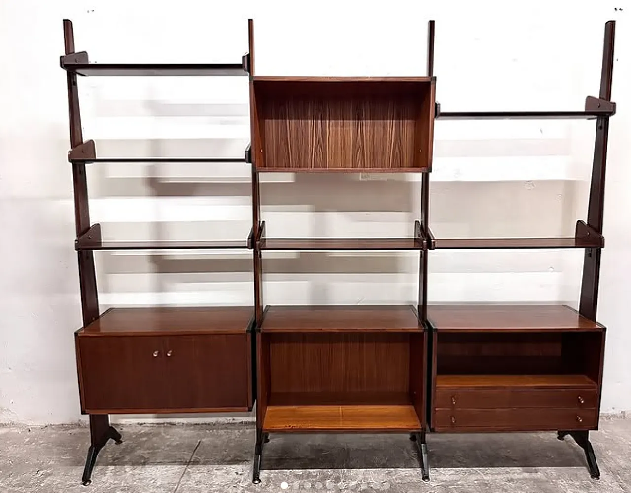 Three-module bookcase by AV Arredamenti Contemporanei, 1960s 1