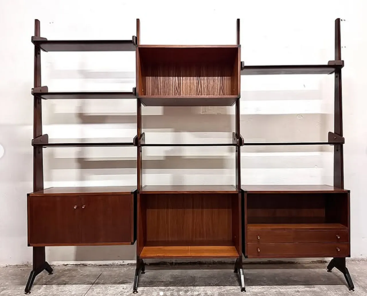 Three-module bookcase by AV Arredamenti Contemporanei, 1960s 2