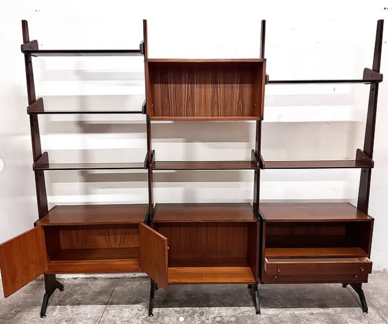 Three-module bookcase by AV Arredamenti Contemporanei, 1960s 3