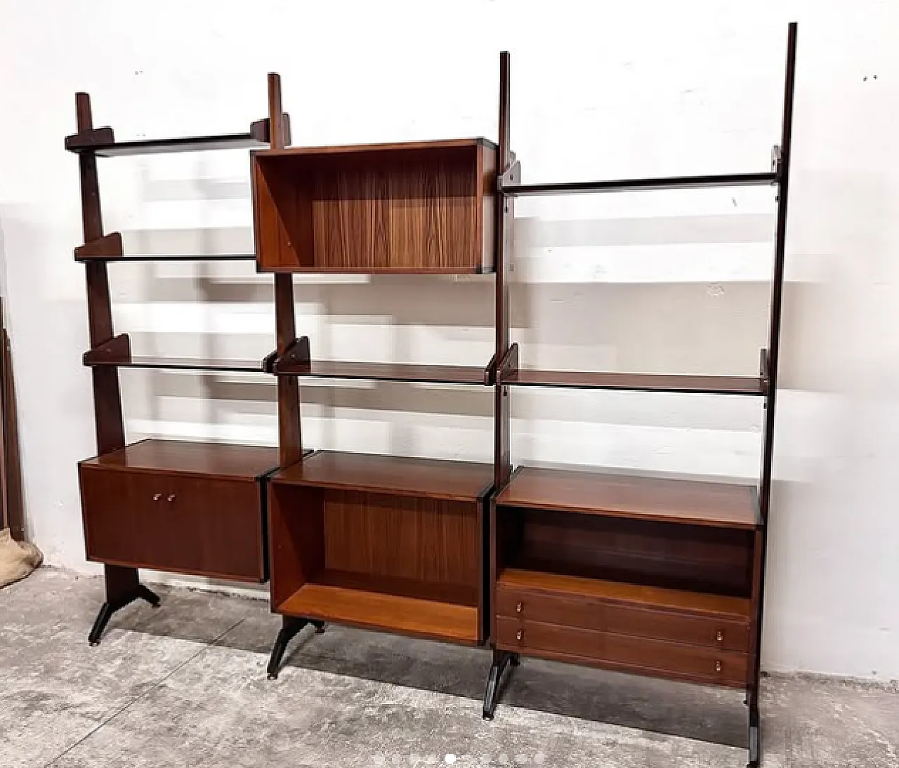 Three-module bookcase by AV Arredamenti Contemporanei, 1960s 5